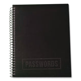 RE-Focus The Creative Office Small/Mini Password Log Book, 480 Total Entries, 4 Entries/Page, Black Plastic Cover, (60) 7 x 5.5 Sheets (RFCSMBLKPWBOOK) Each