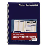 Adams Business Forms Weekly Bookkeeping Ledger, Columns Vary By Section, Royal Blue Cover, 11 x 8.5 Sheets, 56 Sheets/Book (ABFAFR70) Each
