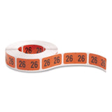 Smead Yearly End Tab File Folder Labels, 0.75 x 1.5, Orange, 500/Roll (SMD68326) 1 RL