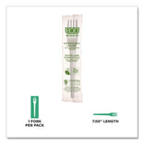 Eco-Products® Plantware CPLA Cutlery, Individually Wrapped, Fork, White, 1,000/Carton (ECOEPS017W) Case of 1000