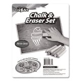 Cra-Z-Art® Chalk and Eraser Set, (12) White/(12) Assorted (CZA1087424) Each