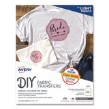 Avery® Fabric Transfers, For Light-Colored Fabrics, 8.5 x 11, White, 6/Pack (AVE3271) Pack of 6