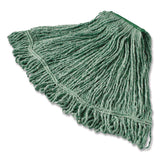 Rubbermaid® Commercial Super Stitch Blend Mop, Cotton/Synthetic, Medium, Green (RCPD21206GR00) Each
