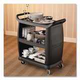 Boardwalk® Bussing Cart, Plastic, 3 Shelves, 300 lb Capacity, 18 x 36.25 x 38, Black (BWKBCART3) Each
