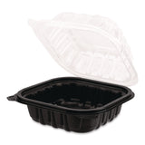 Karat® Polypropylene Plastic Hinged Container, 6 x 6 x 3, Black/Clear, Plastic, 50/Pack, 6 Packs/Carton (KRTFPPHC66PP1C) Case of 300
