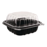 Karat® Polypropylene Plastic Hinged Container, 6 x 6 x 3, Black/Clear, Plastic, 50/Pack, 6 Packs/Carton (KRTFPPHC66PP1C) Case of 300