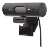 Logitech® Brio 505 Plug and Play Webcam, 1920 x 1080 pixels, 4 Megapixels, Graphite (LOG960001522) Each