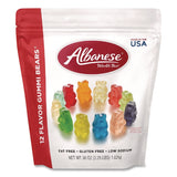 Albanese® World’s Best Gummi Bears, 12 Assorted Fruit Flavors, 36 oz Bag (ABEACG53336) Each