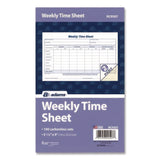 Adams Business Forms Weekly Time Sheets, Two-Part Carbonless, 8.5 x 5.5, 100 Forms Total (ABFNC9507) Pack of 100