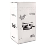 Berkley Square Wrapped Polypropylene Stirrers, 7.75", Black, 500/Box (BEKBEP89378) Box of 500