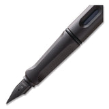 LAMY safari Fountain Pen, Medium Nib, Blue Ink, Charcoal Barrel (LMYL17M) Each