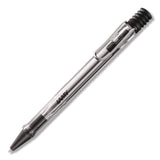 LAMY Vista Ballpoint Pen, Retractable, Medium, Black Ink, Clear/Black Barrel (LMYL212) Each