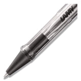 LAMY Vista Ballpoint Pen, Retractable, Medium, Black Ink, Clear/Black Barrel (LMYL212) Each