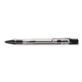 LAMY Vista Ballpoint Pen, Retractable, Medium, Black Ink, Clear/Black Barrel (LMYL212) Each