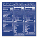 Planters® Salted Nuts Variety Pack, Assorted Flavors, 1.5 oz/1.75 oz Packs, 24/Carton (PTN884624) Case of 24