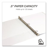 Samsill® Durable D-Ring View Binders, 3 Rings, 0.5" Capacity, 11.5" x 8.5", White, 4/Pack (SAMMP46417) Pack of 4