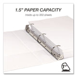 Samsill® Durable D-Ring View Binders, 3 Rings, 1.5" Capacity, 11.5" x 8.5", White, 4/Pack (SAMMP46457) Pack of 4