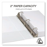 Samsill® Durable D-Ring View Binders, 3 Rings, 2" Capacity, 11.5" x 8.5", White, 4/Pack (SAMS66467) Pack of 4