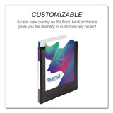 Samsill® Durable D-Ring View Binders, 3 Rings, 0.5" Capacity, 11.5" x 8.5", Black, 4/Pack (SAMMP46410) Pack of 4