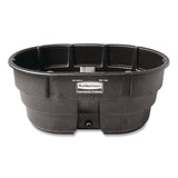 Rubbermaid® Commercial Stock Tank, 150 gal, 39" x 58" x 25", Polyethylene, Black (RCPFG424500BLA) Each