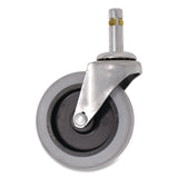 Rubbermaid® Commercial 3" Swivel Caster, 0.44" x 1.38" Swivel Stem, Gray (SGSFG2640M10000) Each