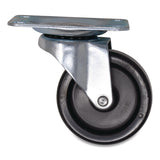 Rubbermaid® Commercial Casters, 2.5" x 3.5" Swivel Mount Plate, 3" Wheel, Black (SGSFG3600L40000) Each
