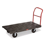 Rubbermaid® Commercial Replacement Plate Casters, 4" x 4.5" Swivel/Rigid Mount Plate, 8" Wheel, Black, 4 /Set (SGSFG4436L80000) Each