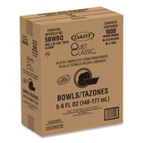 Dart® Quiet Classic Laminated Foam Dinnerware, Bowl, 5 oz, Black, 125/Sleeve, 8 Sleeves/Carton (DCC5BWBQ) Case of 1000