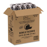 Dart® Quiet Classic Laminated Foam Dinnerware, Bowl, 5 oz, Black, 125/Sleeve, 8 Sleeves/Carton (DCC5BWBQ) Case of 1000