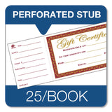 TOPS™ Gift Certificate with Stub Book, 7.81 x 3.25, Cream, 25 Certificates (ABFGFTBK1) Each