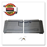 Rubbermaid® Commercial Utility Cart Replacement Parts, Door Kit with Lock, For Rubbermaid FG4094, FG4095, FG9T34, FG9T41, Structural Foam, Gray (SGSFG4094L1LGRA) Each