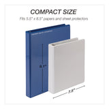 Samsill® Economy Round Ring View Binders, 3 Rings, 1" Capacity, 8.5 x 5.5, White, 6/Carton (SAMMP28507) Case of 6