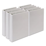 Samsill® Economy Round Ring View Binders, 3 Rings, 1" Capacity, 8.5 x 5.5, White, 6/Carton (SAMMP28507) Case of 6