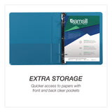 Samsill® Economy Round Ring View Binders, 3 Rings, 1" Capacity, 8.5 x 5.5, Assorted, 6/Carton (SAMMP28609) Case of 6