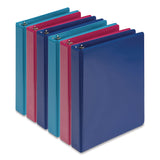Samsill® Economy Round Ring View Binders, 3 Rings, 1" Capacity, 8.5 x 5.5, Assorted, 6/Carton (SAMMP28609) Case of 6