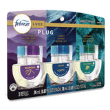 Febreze PLUG Air Freshener Refills, Mountain/Ocean/Rainforest, 2.63 oz, 3/Pack, 6 Packs/Carton (PGC16249) Case of 6