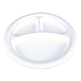 SCT® ChampWare Molded Fiber Tableware, 3-Compartment Plate, 10" dia, White, 125/Sleeve, 4 Sleeves/Carton (SCH18163WPF) Case of 500