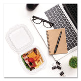 Dart® Microwaveable Hinged Containers, 6.31 x 6.31 x 3, Clear, Plastic, 300/Carton (DCC60PPHT1) Case of 300