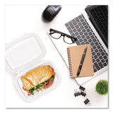 Dart® Microwaveable Hinged Containers, 6.5 x 9 x 3, Clear, Plastic, 300/Carton (DCC69PPHT1) Case of 300