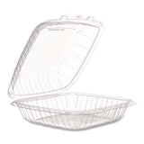 Dart® Microwaveable Hinged Containers, 9 x 8.75 x 3, Clear, Plastic 150/Carton (DCC90PPHT1) Case of 150