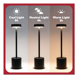 TRU RED™ LED Desk Lamp, Candlestick Neck, 13.5" High, Black (TUDTR61984) Each