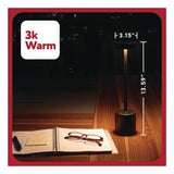 TRU RED™ LED Desk Lamp, Candlestick Neck, 13.5" High, Black (TUDTR61984) Each