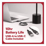 TRU RED™ LED Desk Lamp, Candlestick Neck, 13.5" High, Black (TUDTR61984) Each