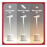 TRU RED™ LED Desk Lamp, Candlestick Neck, 13.5" High, White (TUDTR61986) Each