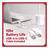 TRU RED™ LED Desk Lamp, Candlestick Neck, 13.5" High, White (TUDTR61986) Each