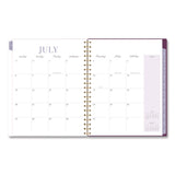 Cambridge® Leah Bisch Petite Floral Academic Weekly Monthly Planner, 11 x 8.5, Purple/Green Cover, 12-Month (July to June): 2025 to 2026 (AAGLB38905A) Each