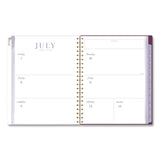 Cambridge® Leah Bisch Petite Floral Academic Weekly Monthly Planner, 11 x 8.5, Purple/Green Cover, 12-Month (July to June): 2025 to 2026 (AAGLB38905A) Each
