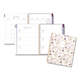 Cambridge® Leah Bisch Petite Floral Academic Weekly Monthly Planner, 11 x 8.5, Purple/Green Cover, 12-Month (July to June): 2025 to 2026 (AAGLB38905A) Each