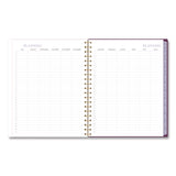 Cambridge® Leah Bisch Petite Floral Academic Weekly Monthly Planner, 11 x 8.5, Purple/Green Cover, 12-Month (July to June): 2025 to 2026 (AAGLB38905A) Each
