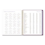 Cambridge® Leah Bisch Petite Floral Academic Weekly Monthly Planner, 11 x 8.5, Purple/Green Cover, 12-Month (July to June): 2025 to 2026 (AAGLB38905A) Each